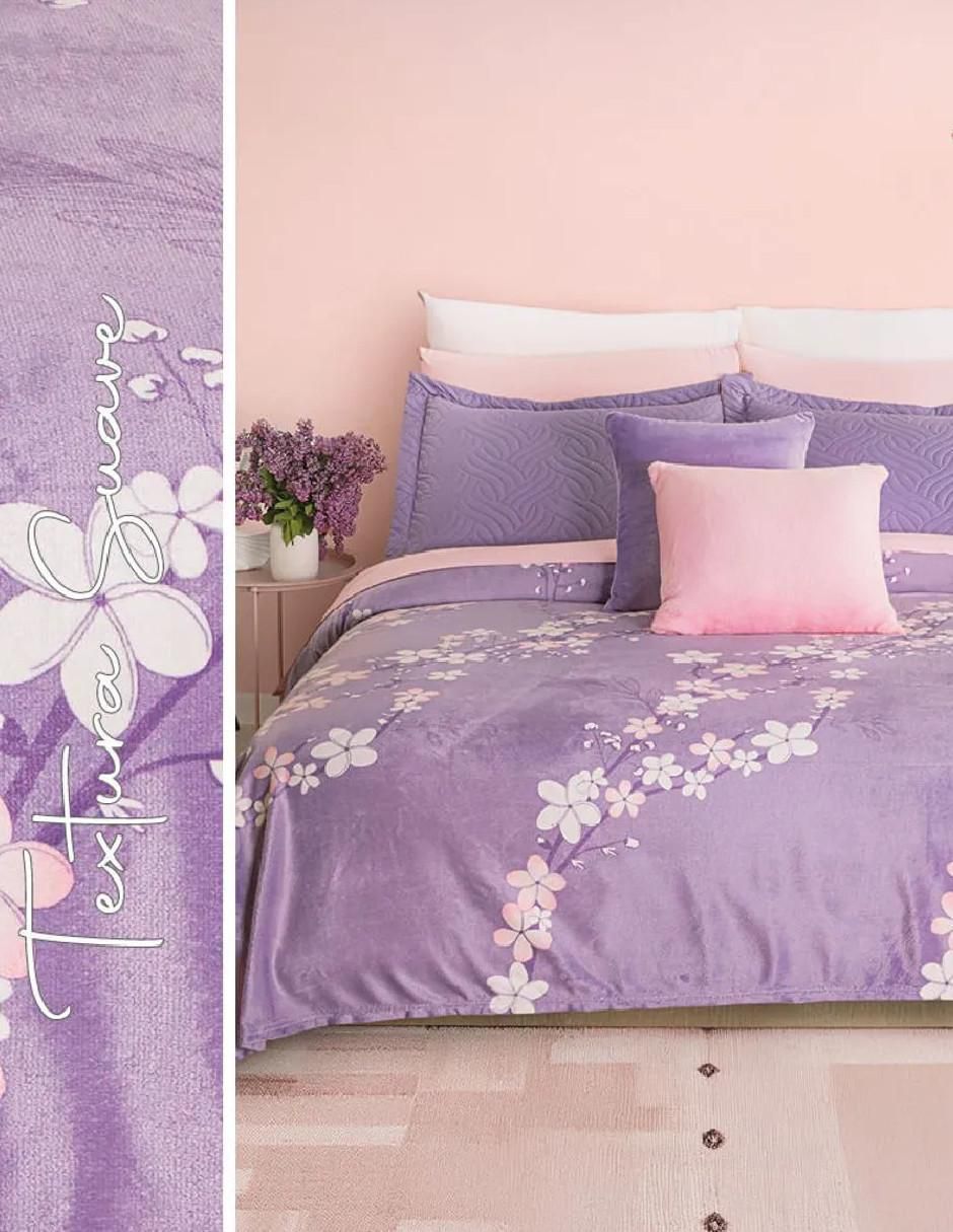Cobertor estampado floral 6