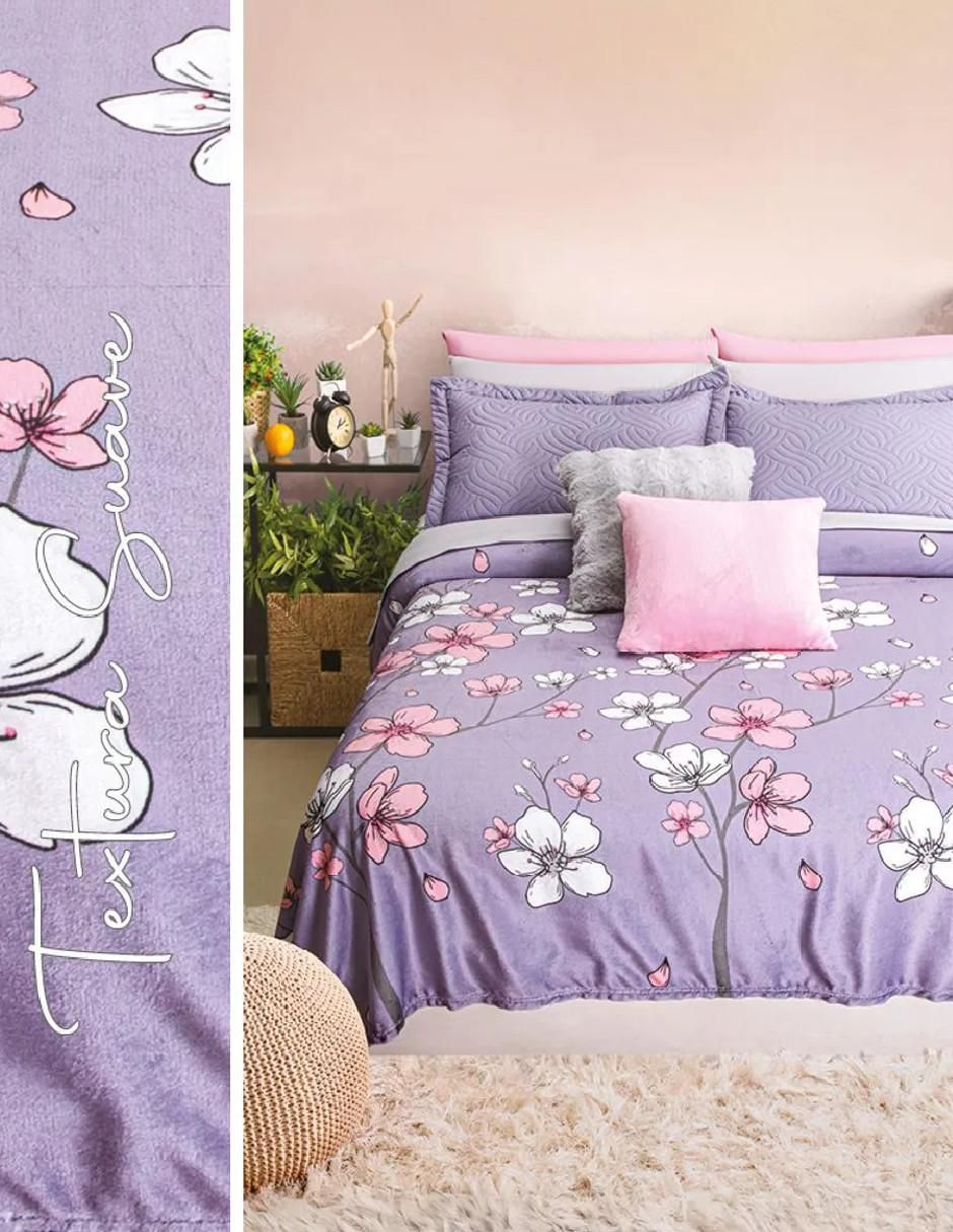 Cobertor   estampado floral 4
