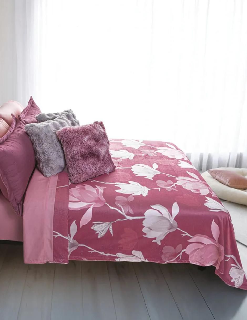 Cobertor estampado floral