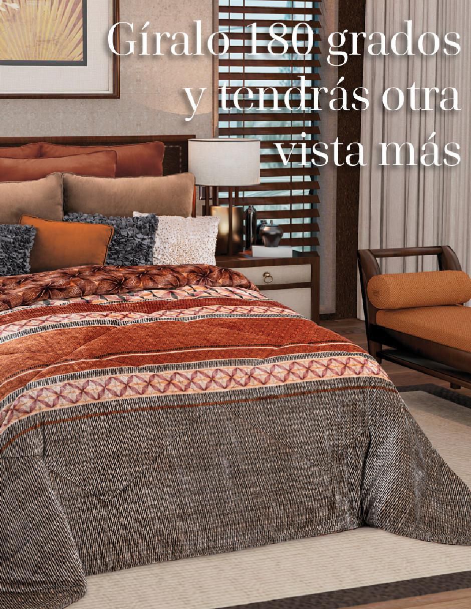 Cobertor Caoba Sapelli estampado geométrico 3