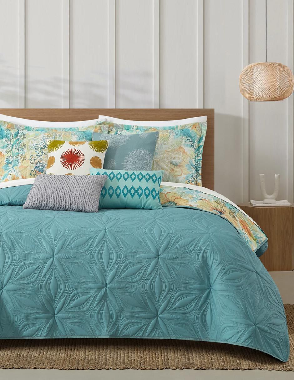 Set de colcha Ultraligera Jardin Bleu Set de colcha Ultraligera Jardin Bleu