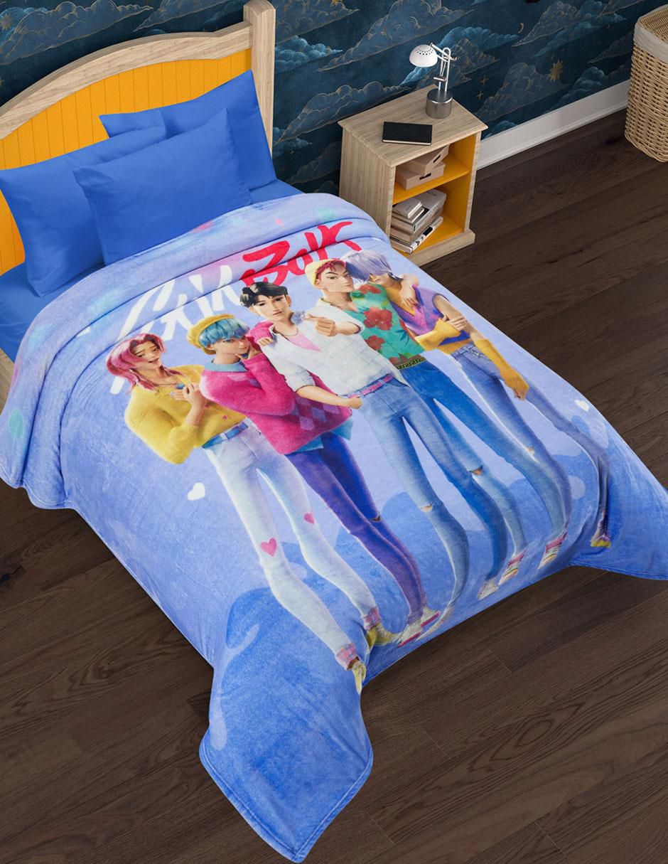 Cobertor Serenity Guerreras K-Pop Saja Boys estampado infantil