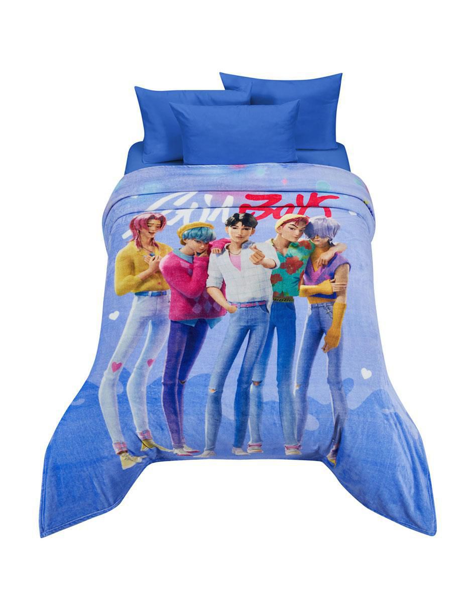 Cobertor Serenity Guerreras K-Pop Saja Boys estampado infantil