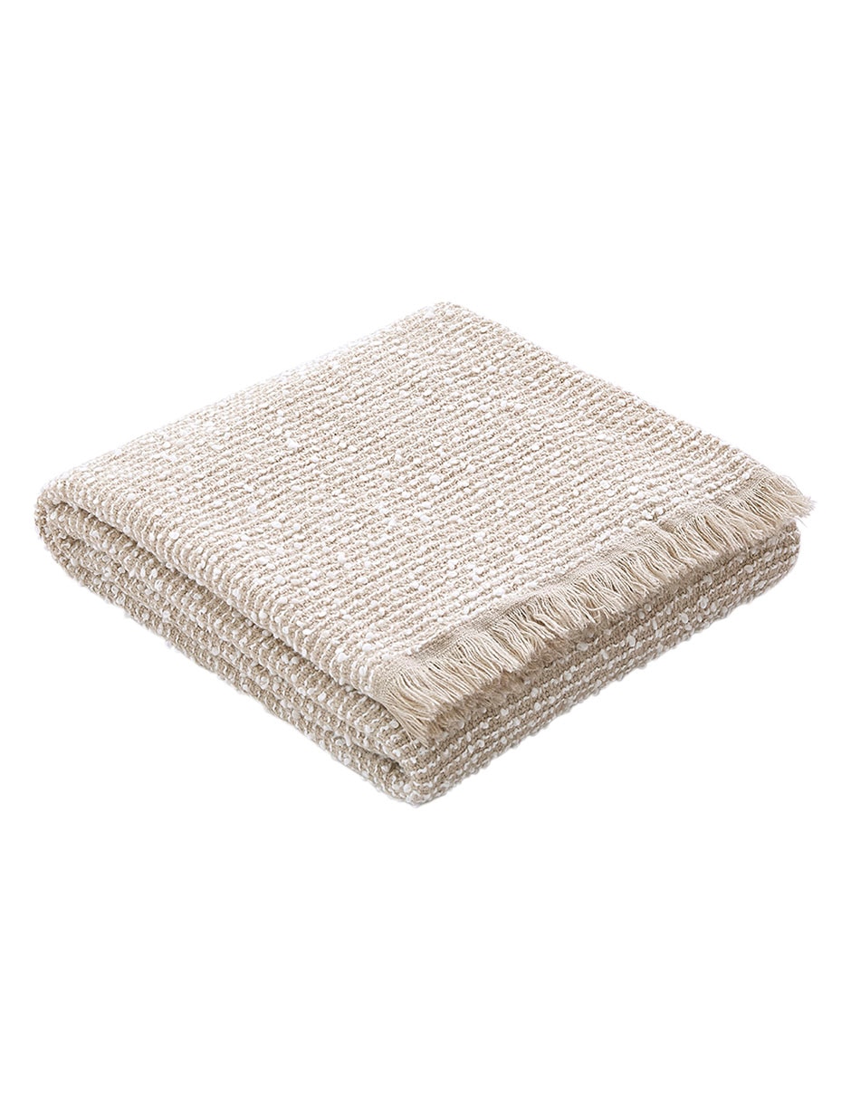 FRAZADA BOUCLE ANHELO, ESTÁNDAR, BEIGE 1