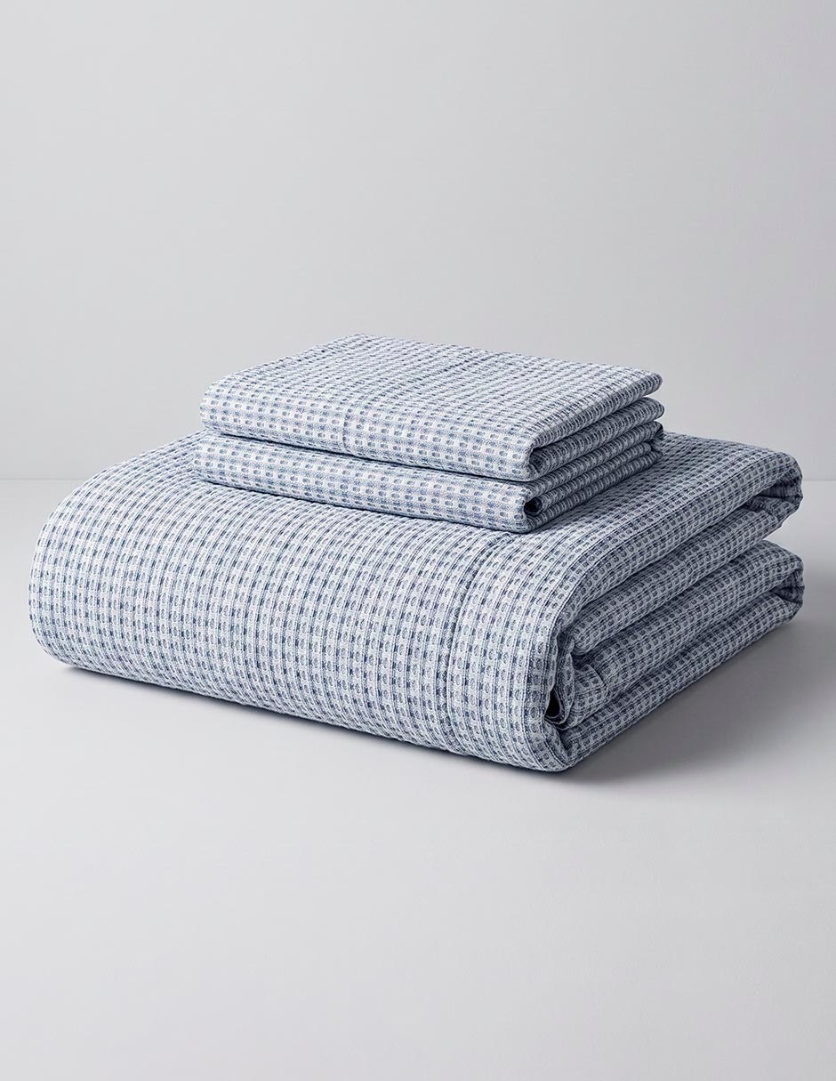 Set de colcha Waffle
