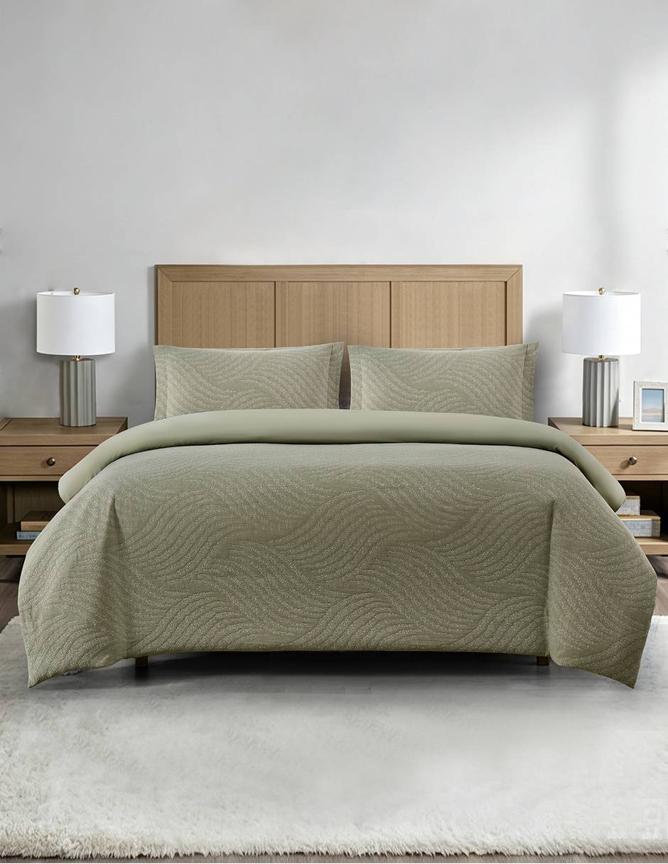 Set de Funda Duvet de Algodón Palm Jacquard 4