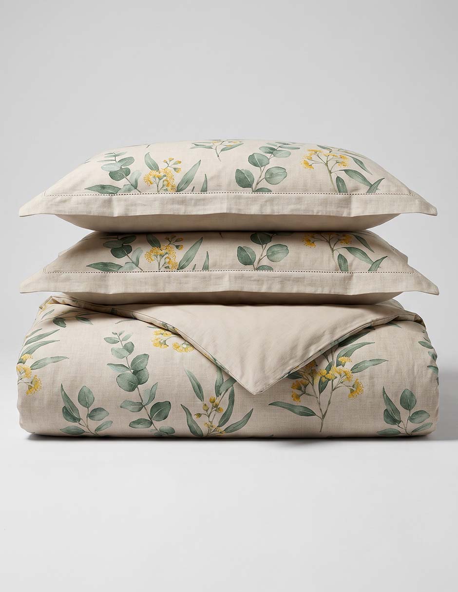Set funda duvet Lines Leaves Set funda duvet Lines Leaves