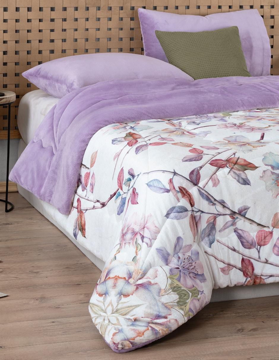 Set de cobertor Invernal Albata estampado floral 5