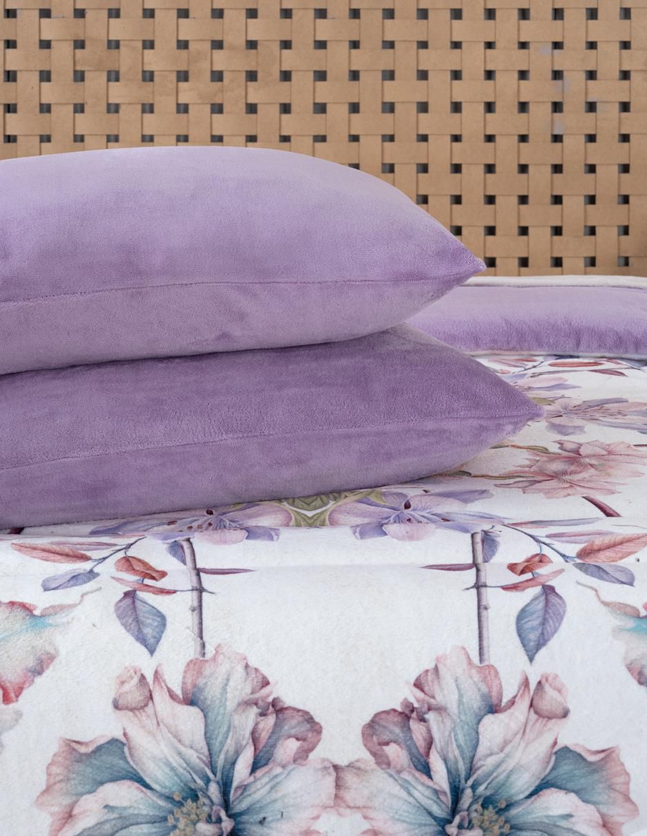 Set de cobertor Invernal Albata estampado floral 7