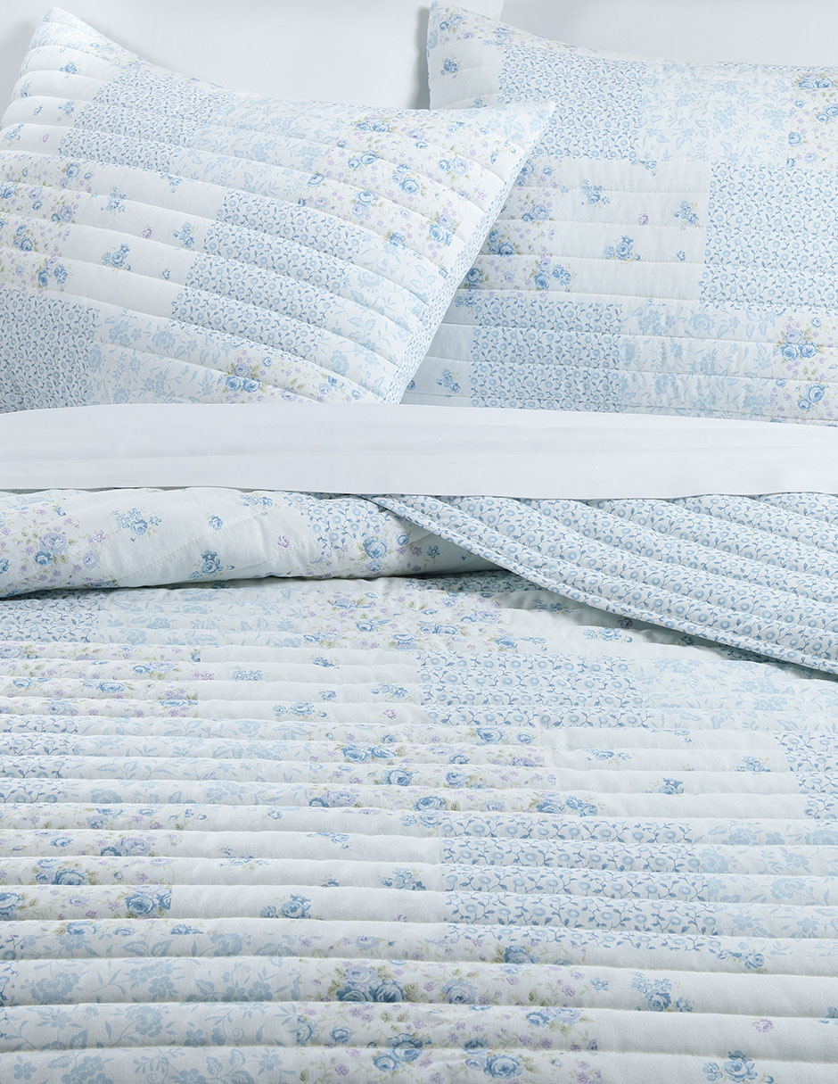 Set de colcha laura ashley kena cornflower blue