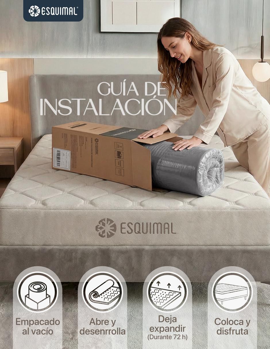 Colchoneta esquimal 5 cm 7 zonas memory foam confort medio