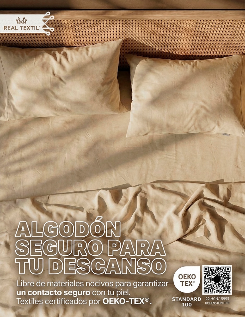 Juego de sábanas de algodón 200 hilos OEKO-TEX 6