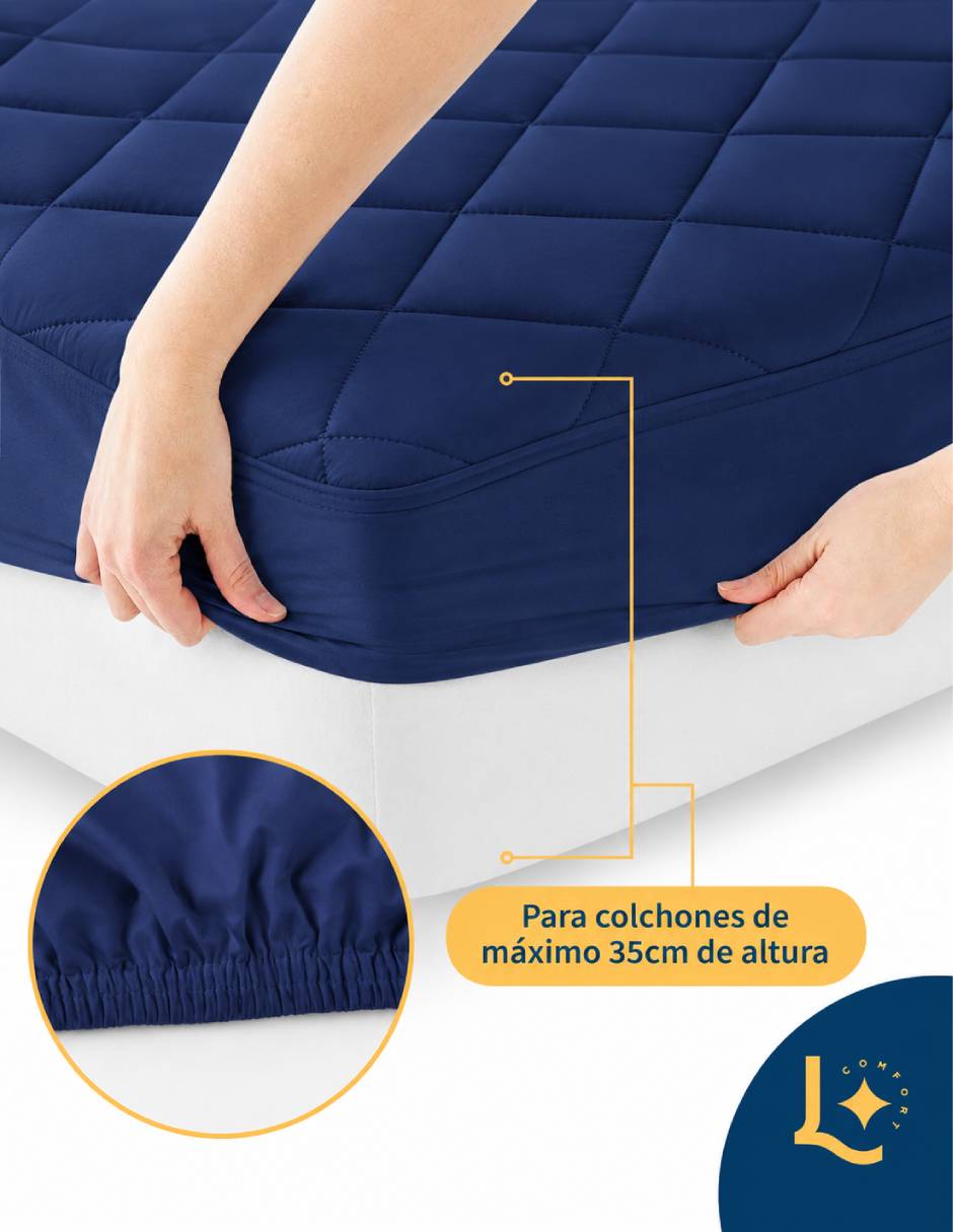 Protector de colchón cloud sleep acolchado impermeable 2