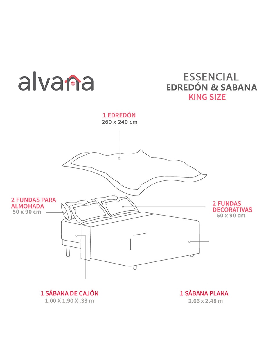 Set edredón essential con juego de sábanas 5