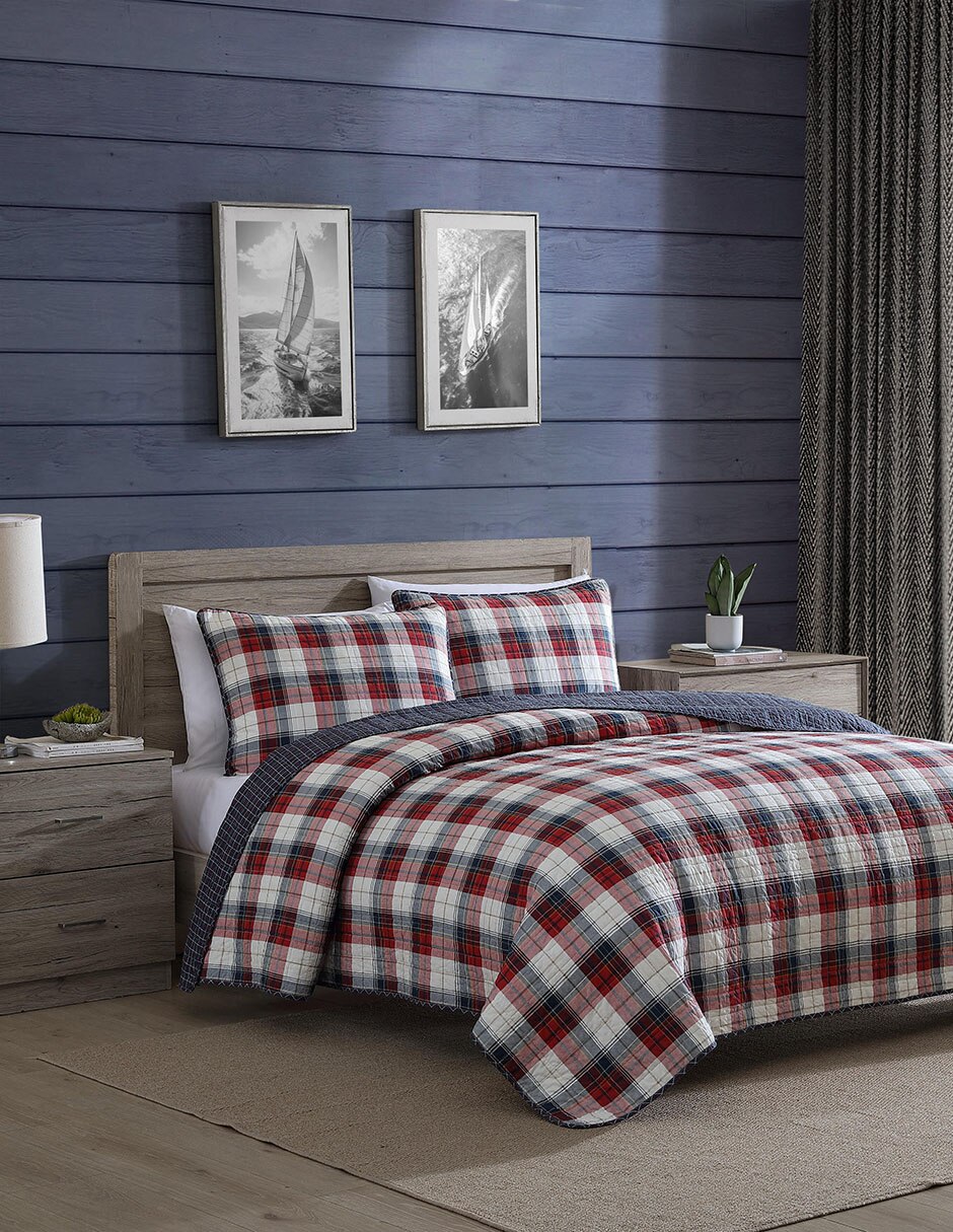 Set de colcha Rosedale Rednavy New 3