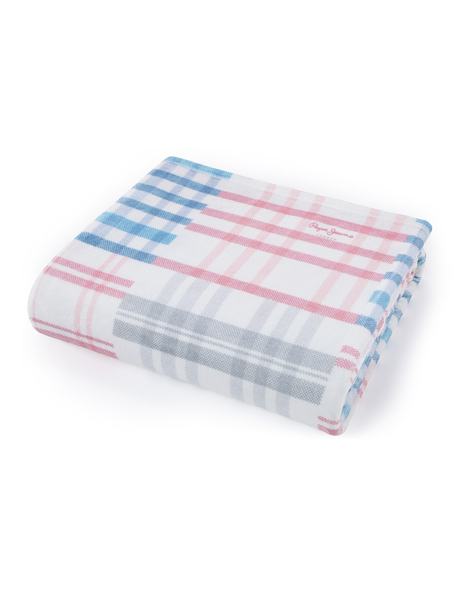 Cobertor TAY PINK estampado a cuadros
