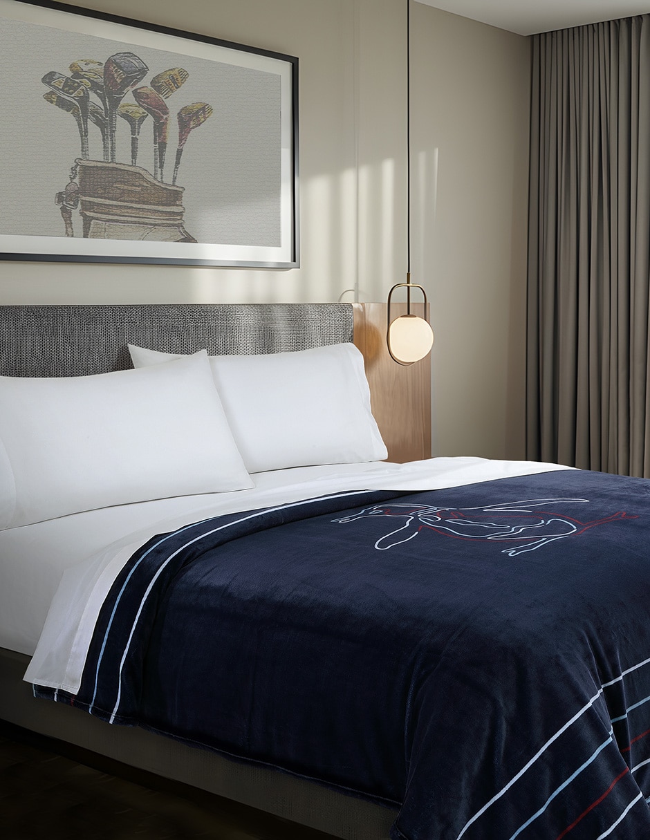 Cobertor pepe jeans danny navy estampado abstracto 2