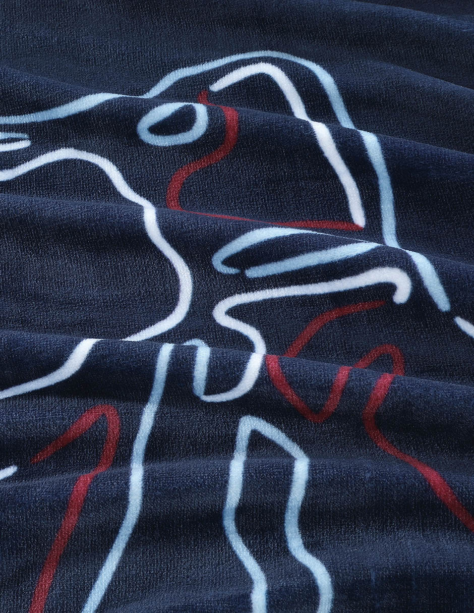 Cobertor pepe jeans danny navy estampado abstracto 3