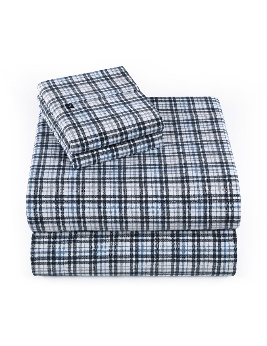 Juego de sábanas de 100% algodón Buford Plaid 3