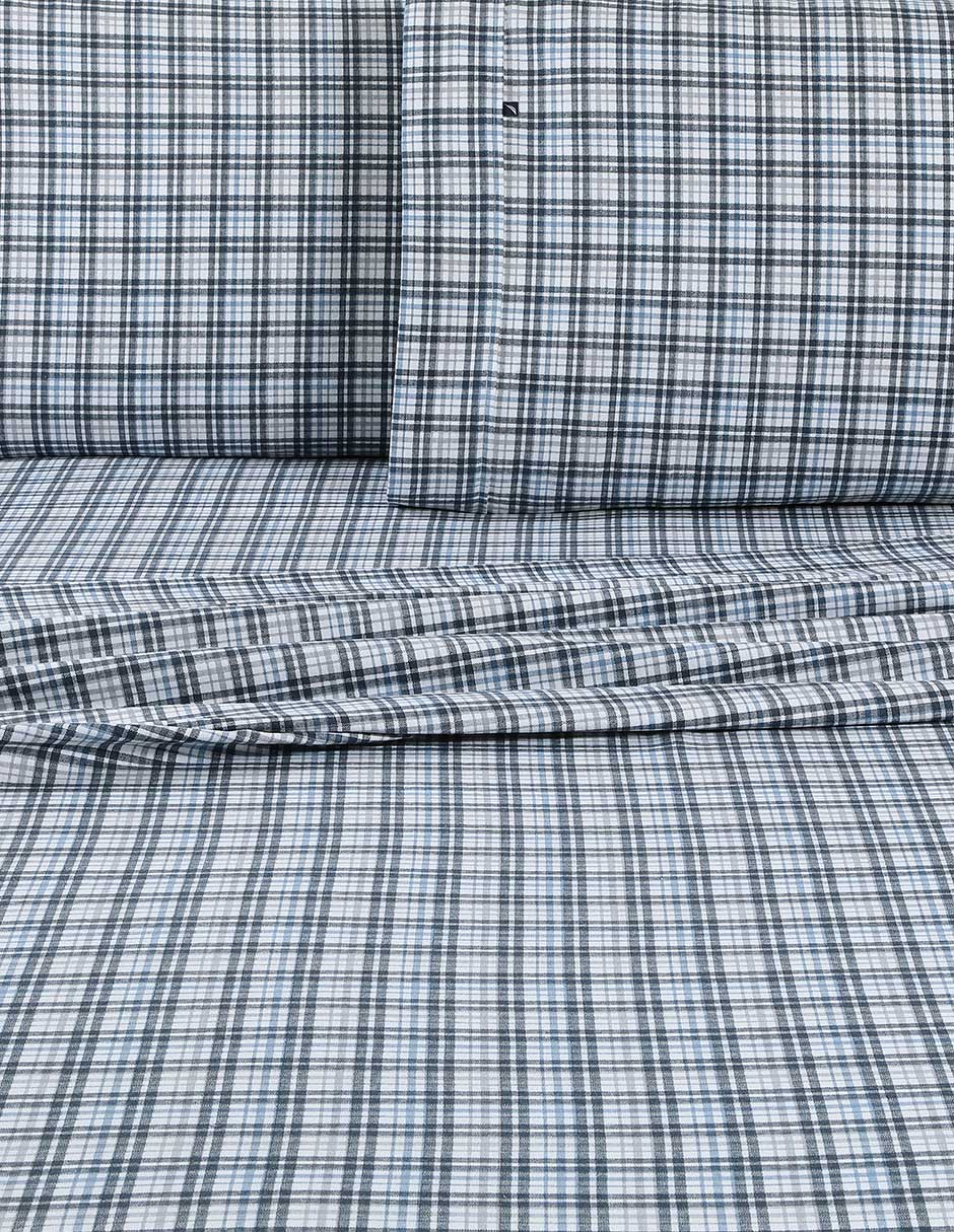 Juego de sábanas de 100% algodón Buford Plaid 4