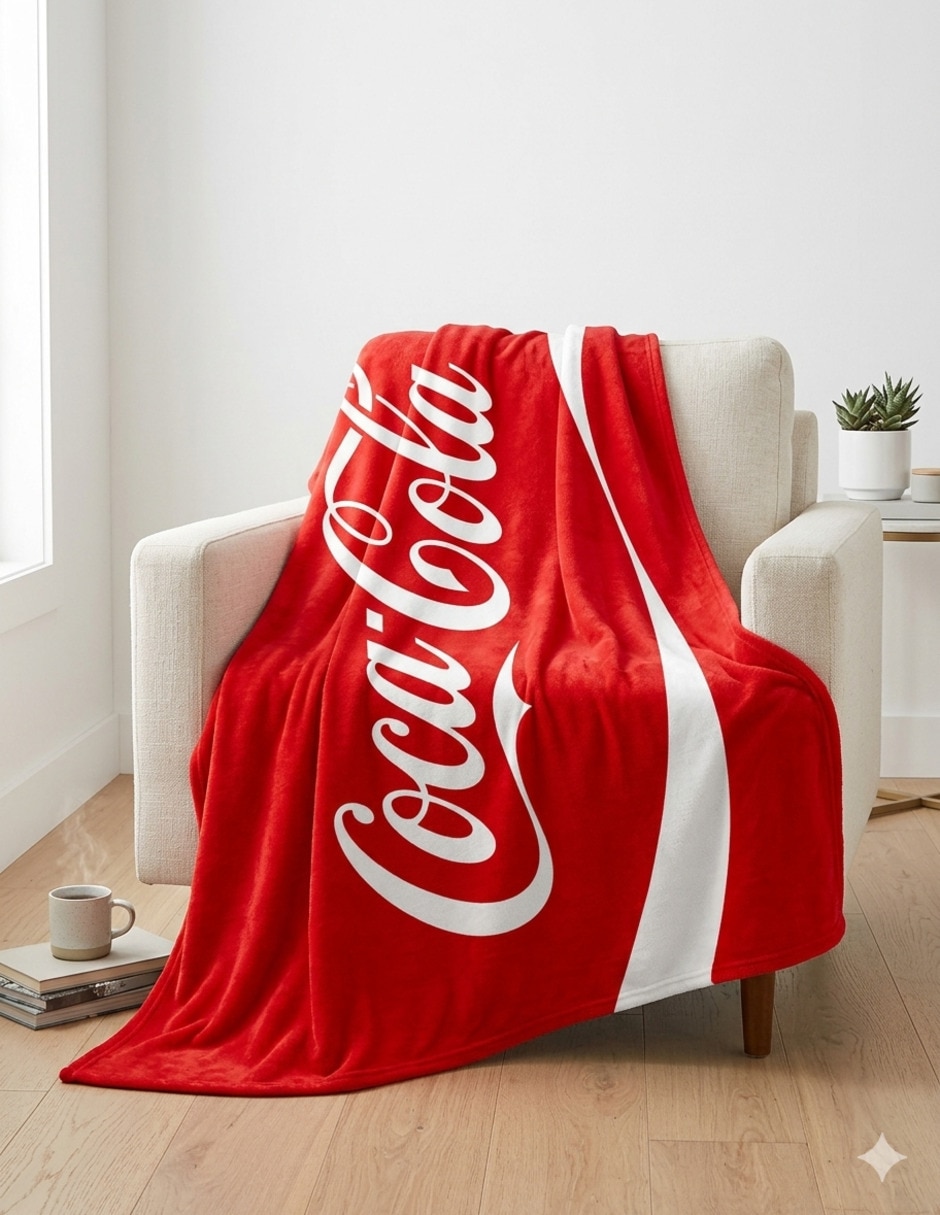 Frazada de tejido plano Coca Cola Classic Frazada de tejido plano Coca Cola Classic