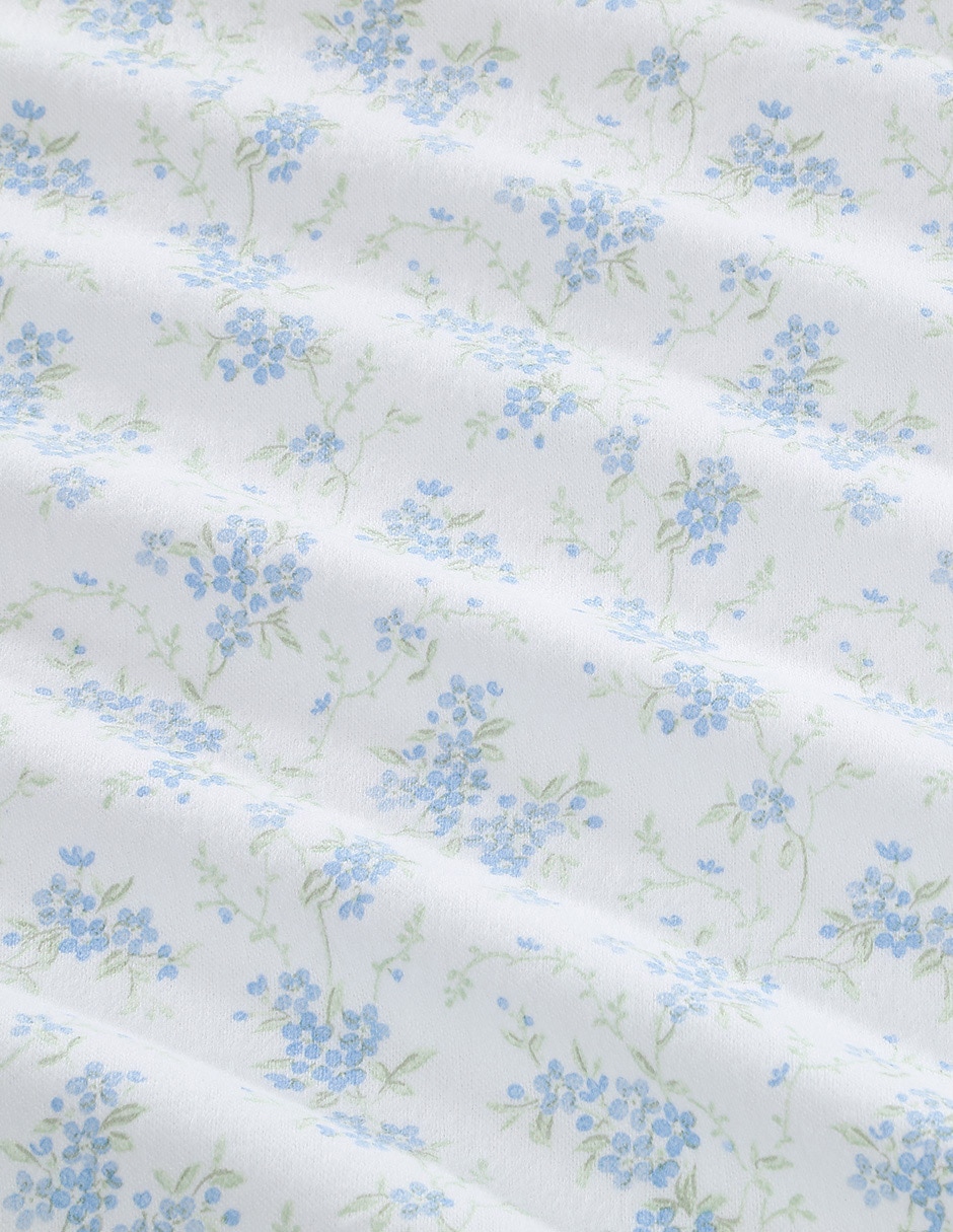 Juego de sábanas de 80 hilos Spring blosson lightblue 3