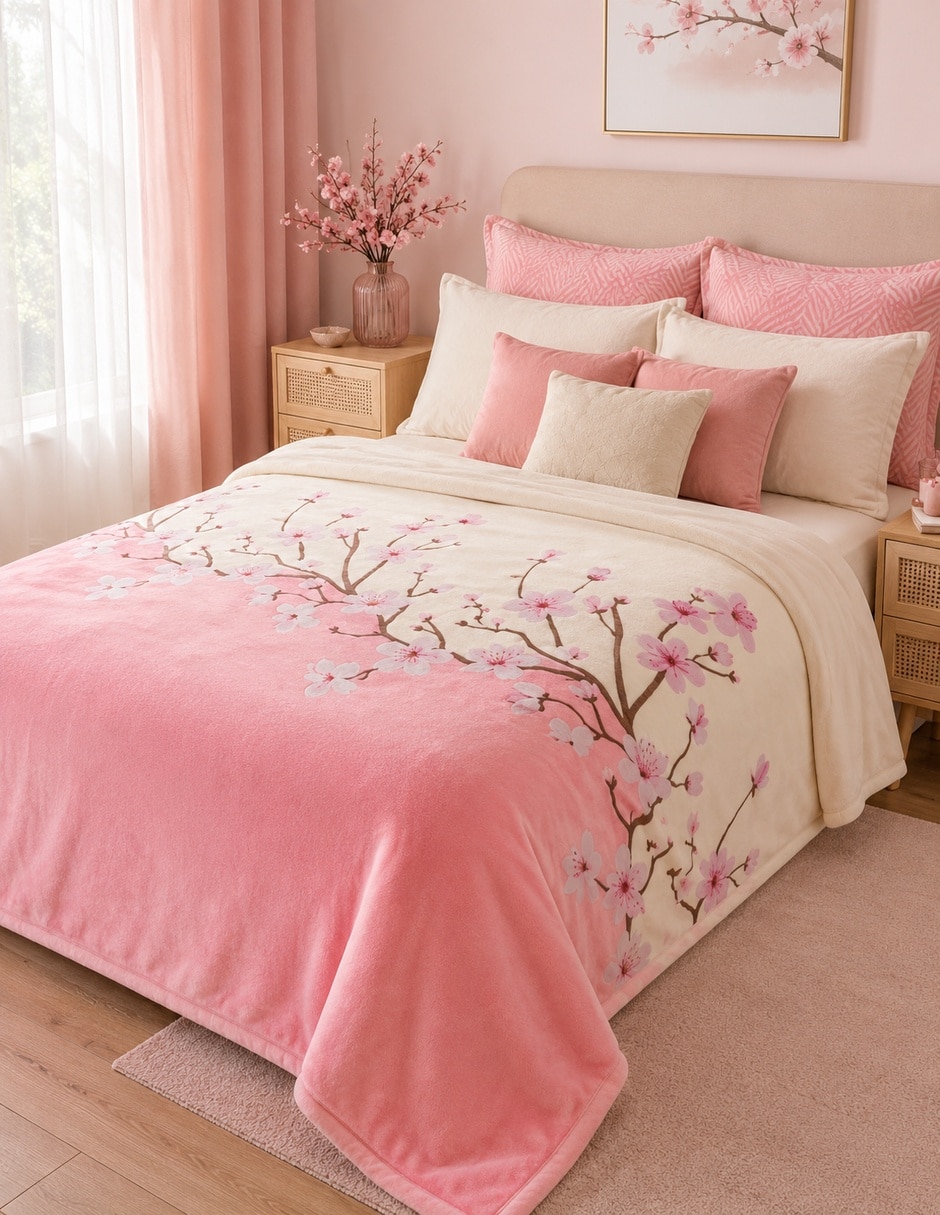 Cobertor estampado Floral Cobertor estampado Floral