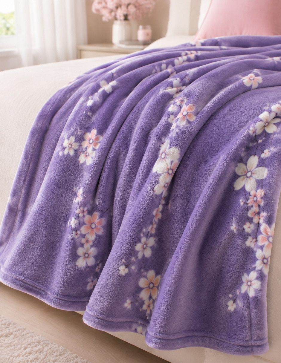 Cobertor estampado floral 4
