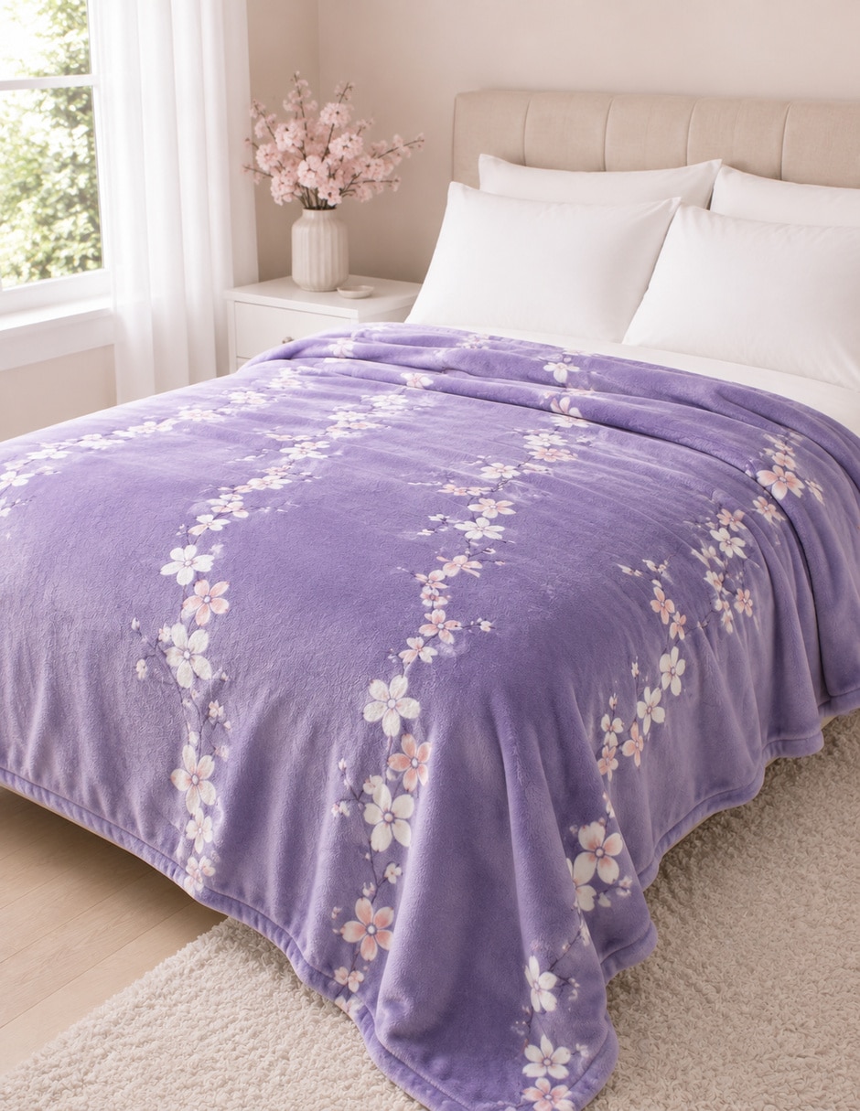 Cobertor estampado floral 2