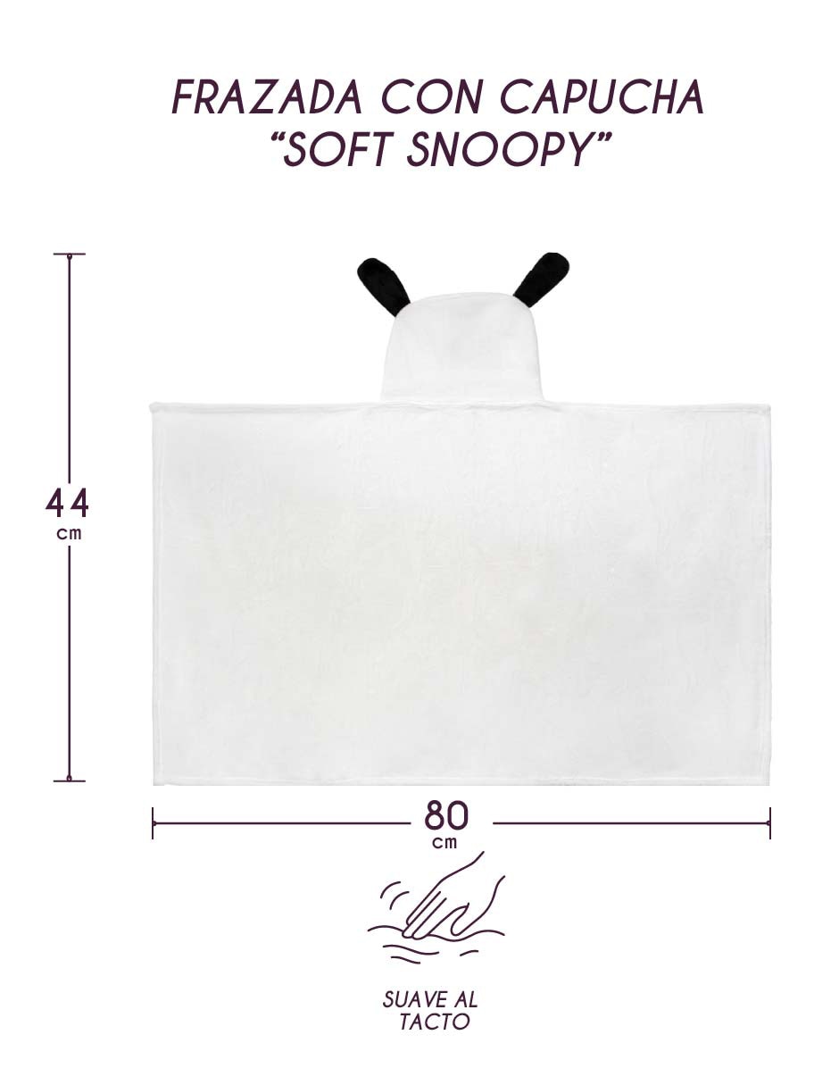 Frazada con capucha térmica de tejido Suave Home Acces Snoopy 6