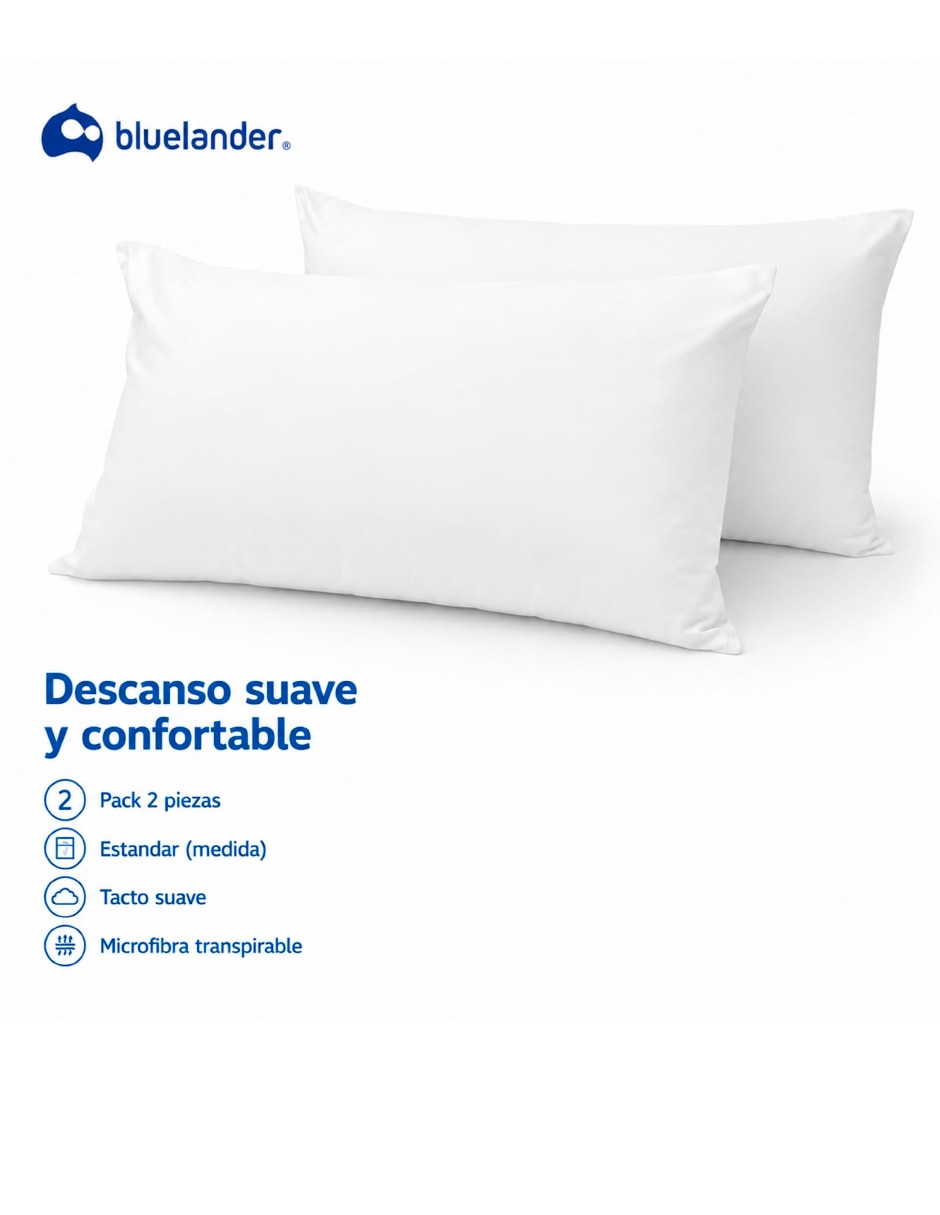 Set almohada de microfibra firmeza media