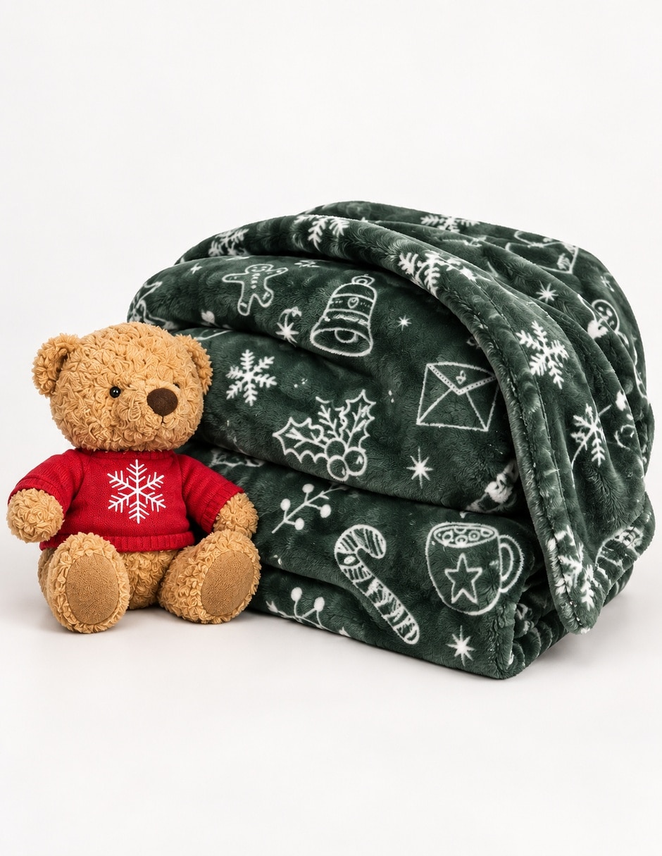 Kit de frazada clásica de tejido microfibra navidad Kit de frazada clásica de tejido microfibra navidad
