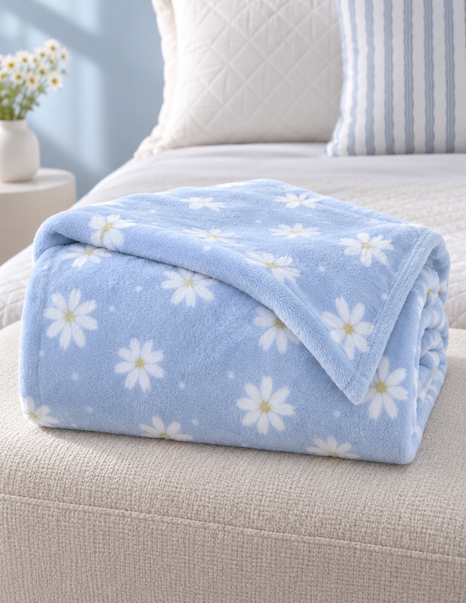 Cobertor estampado floral 3