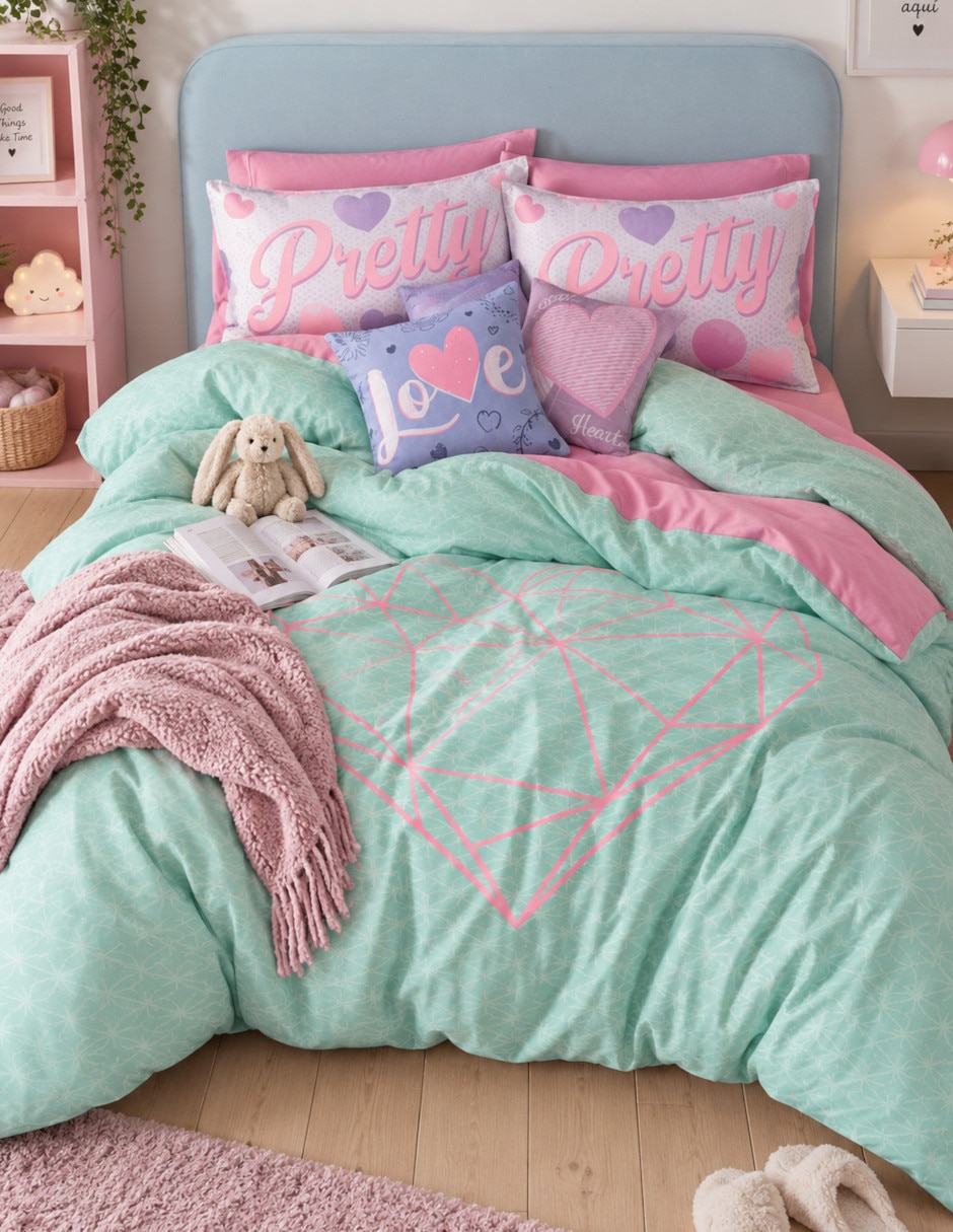 Set edredón modular amour pastel 4