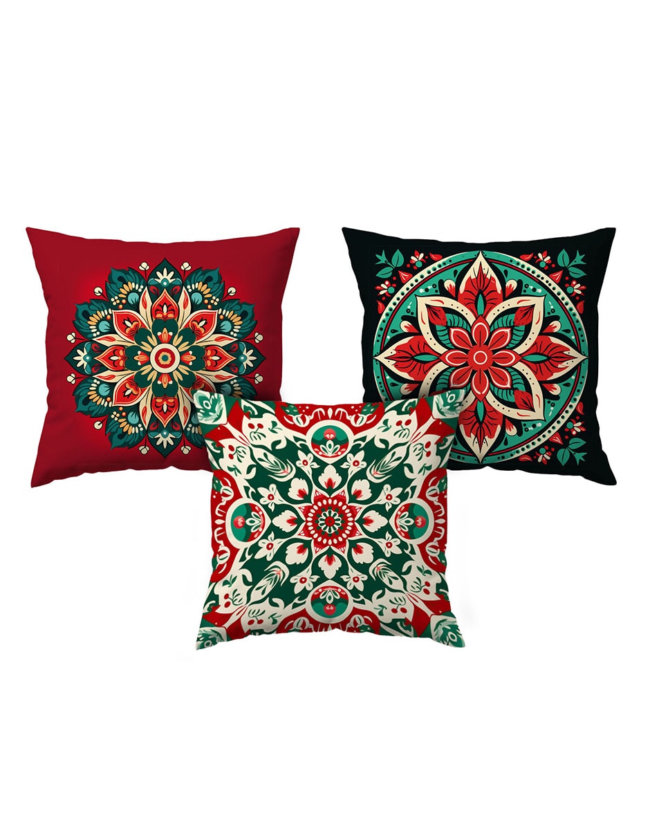 Set de cojín decorativo Beikia Navideños Mandalas Set de cojín decorativo Beikia Navideños Mandalas