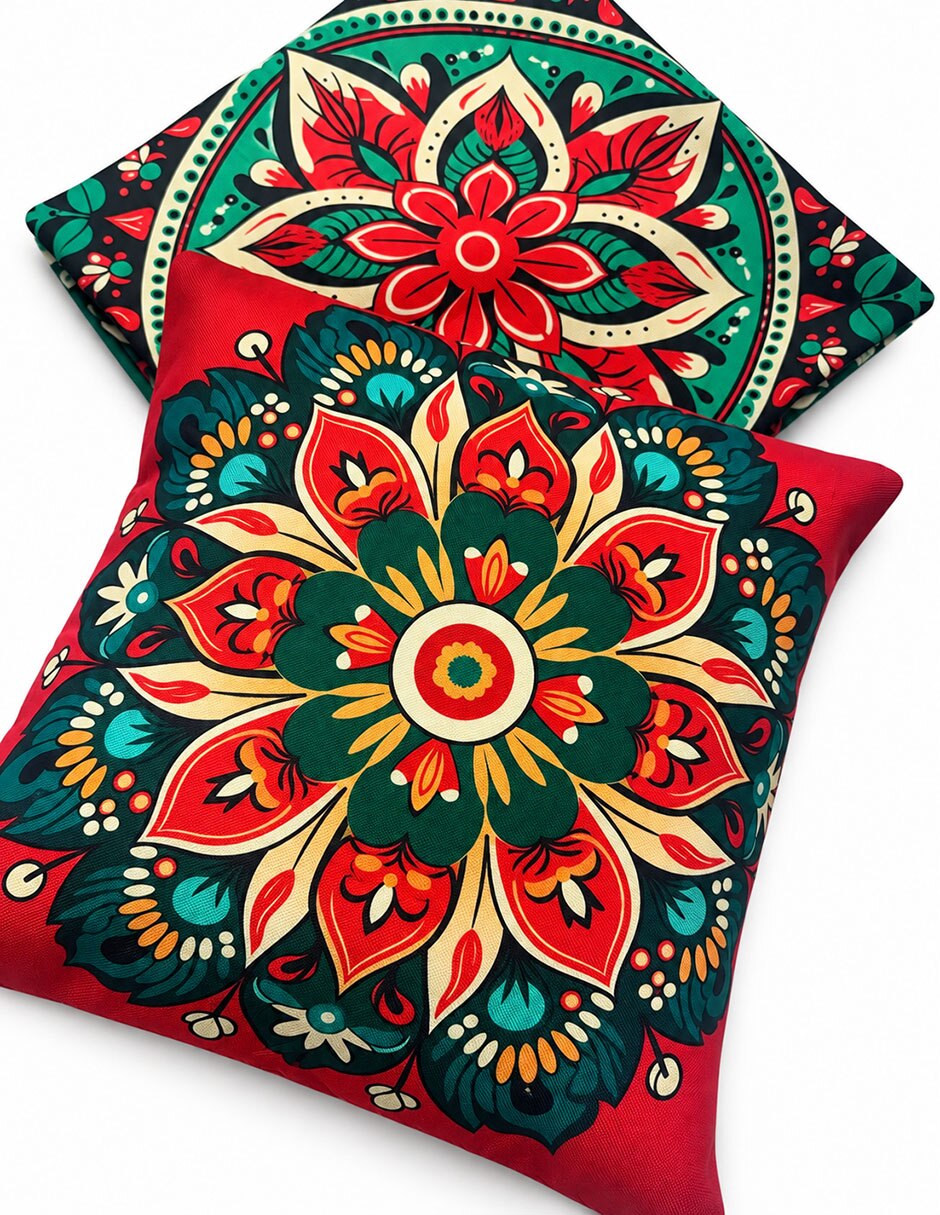 Set de cojín decorativo Beikia Navideños Mandalas 2