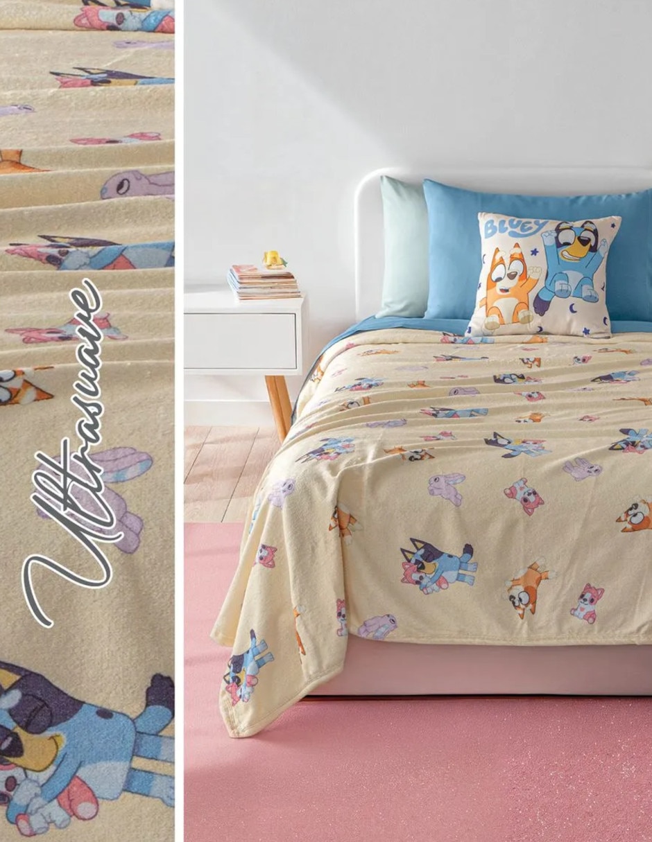 Cobertor Bluey y Bingo ligero estampado Infantil 2