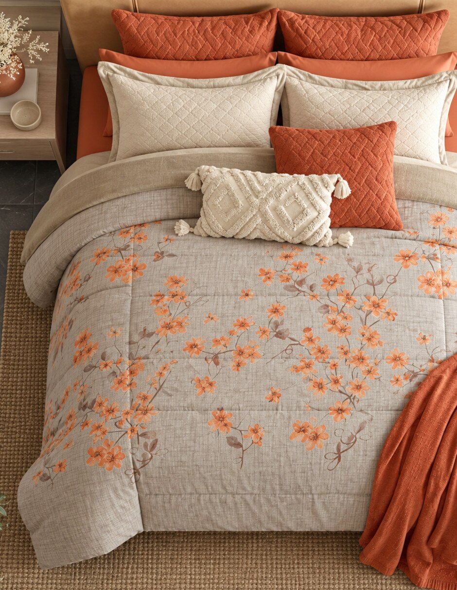 Cobertor No aplica Invernal Flor de Arcilla estampado Floral 7