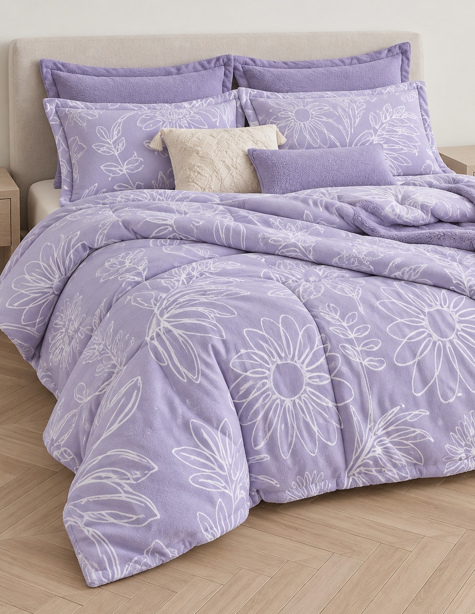 Cobertor No aplica Winter Lilla Bloom estampado Floral Cobertor No aplica Winter Lilla Bloom estampado Floral