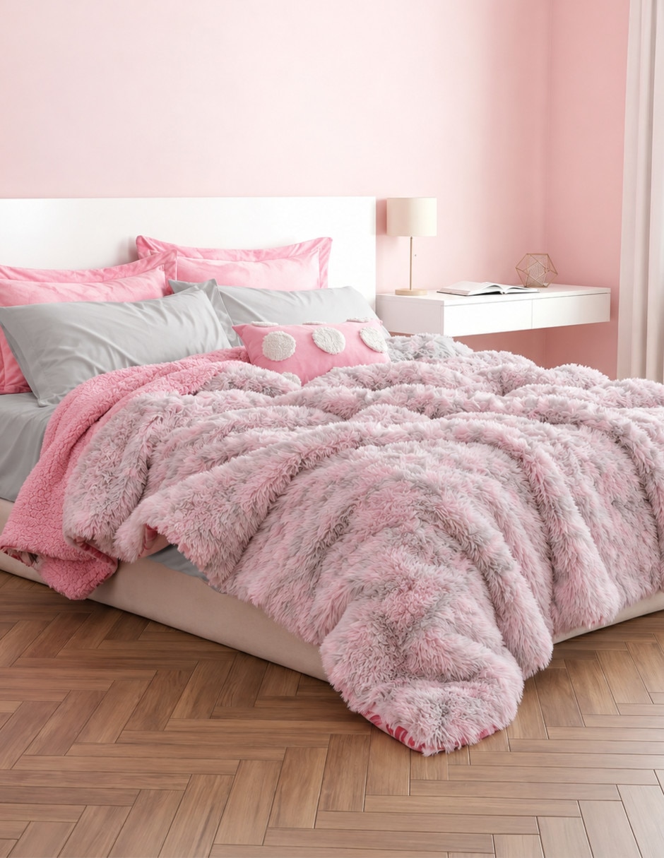 Cobertor No aplica Faux Fur Pétale estampado Texturizado 1