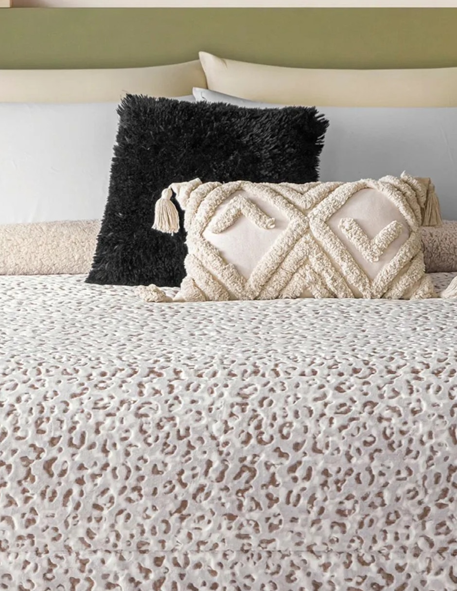 Cobertor No aplica Leopard Neige estampado Texturizado 5