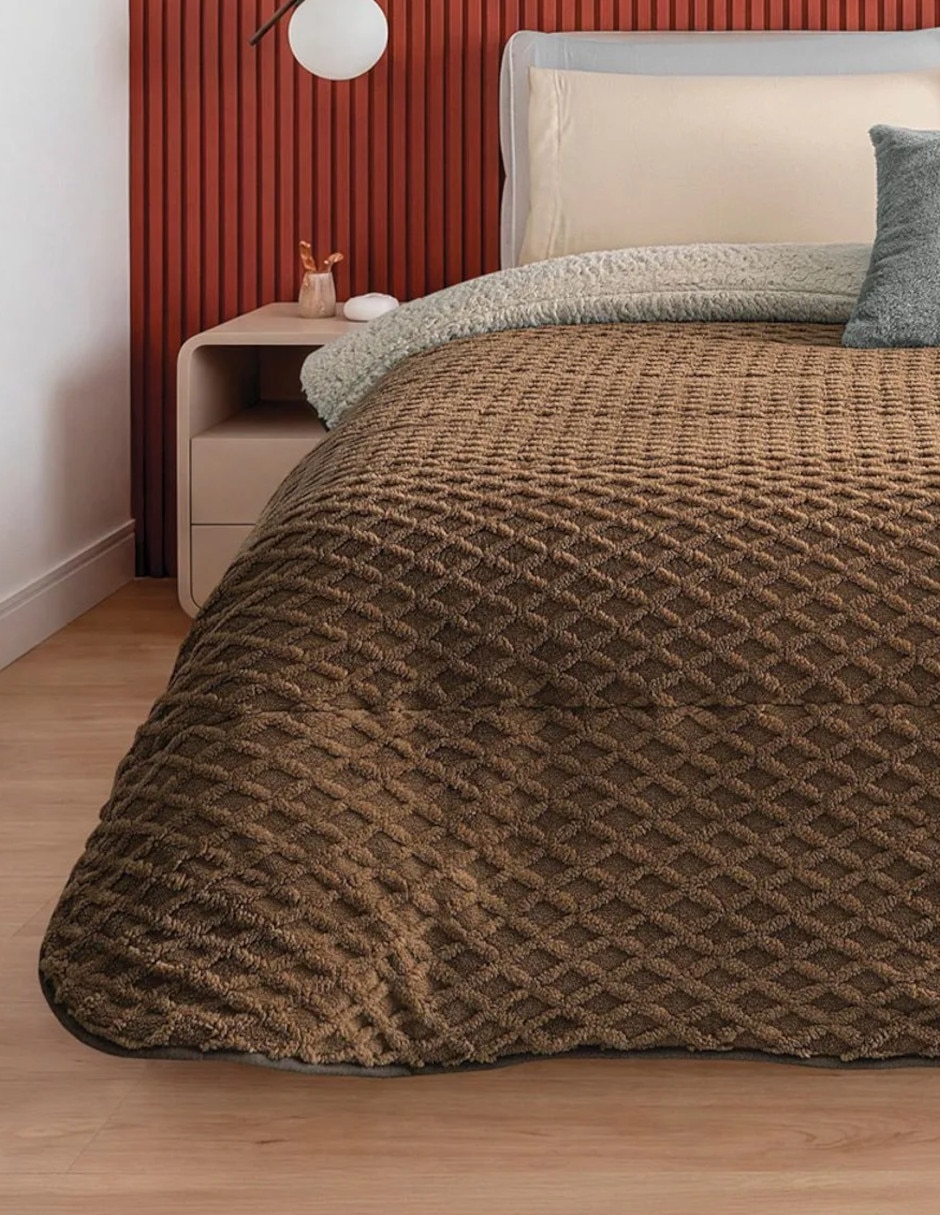 Cobertor No aplica Cozy Cacao estampado Texturizado 6
