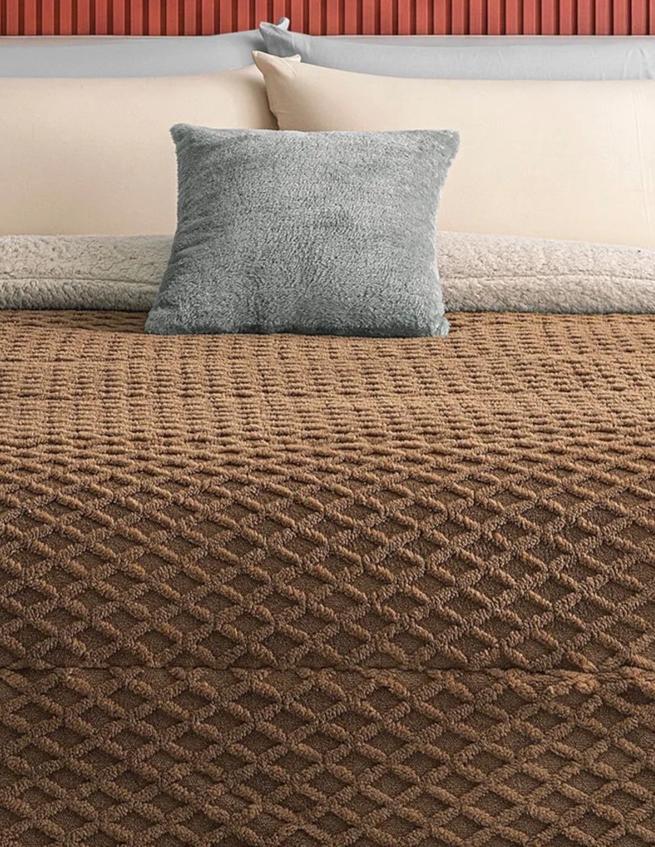 Cobertor No aplica Cozy Cacao estampado Texturizado 7