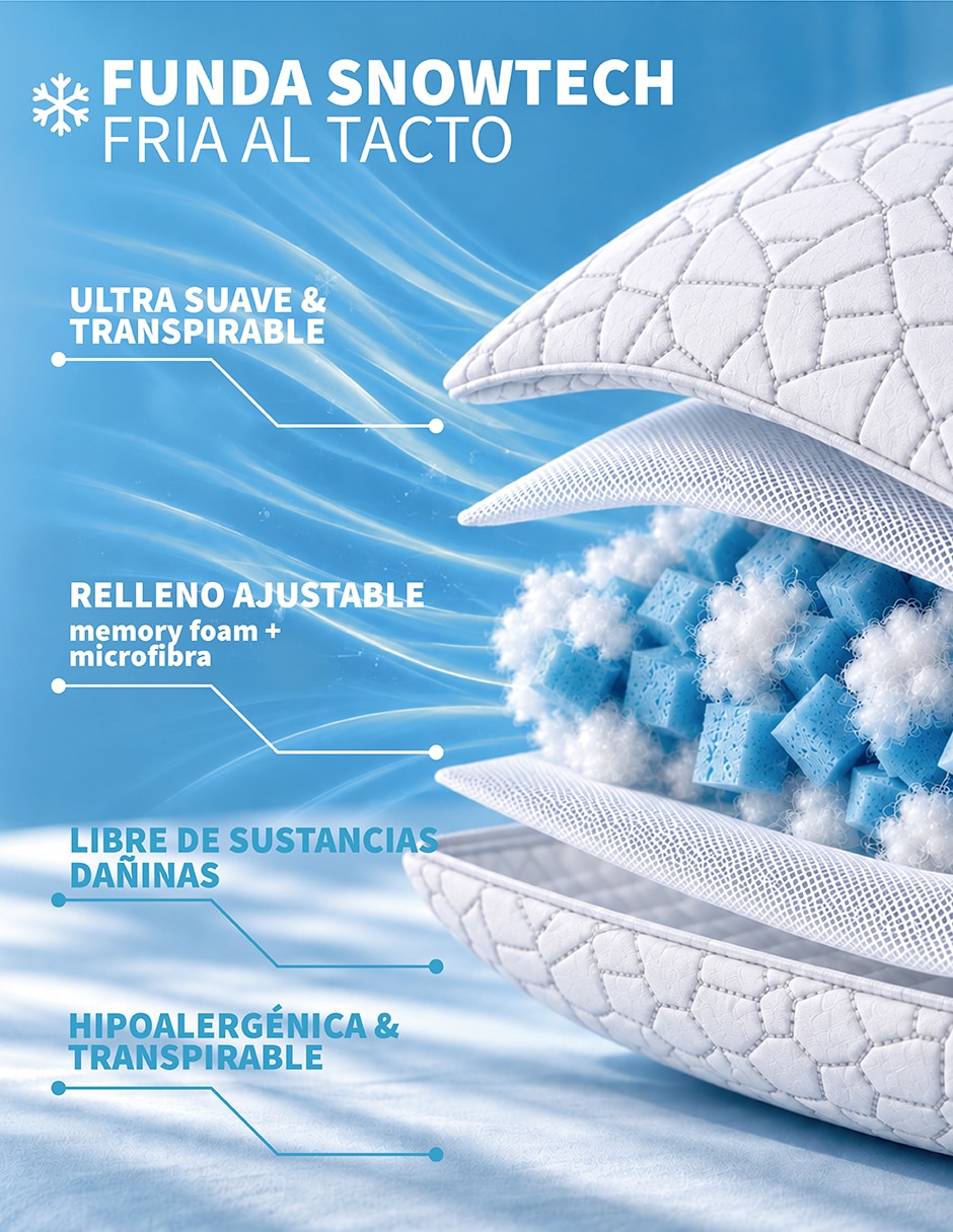 Set de almohada cooling firmeza media 8