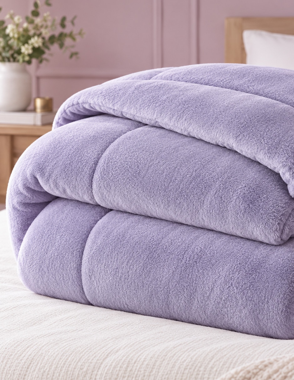 Cobertor No aplica Nube Lavanda estampado Liso 5
