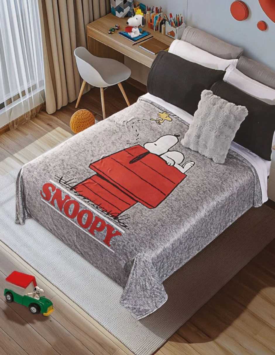 Cobertor snoopy ligero snoopy home estampado infantil