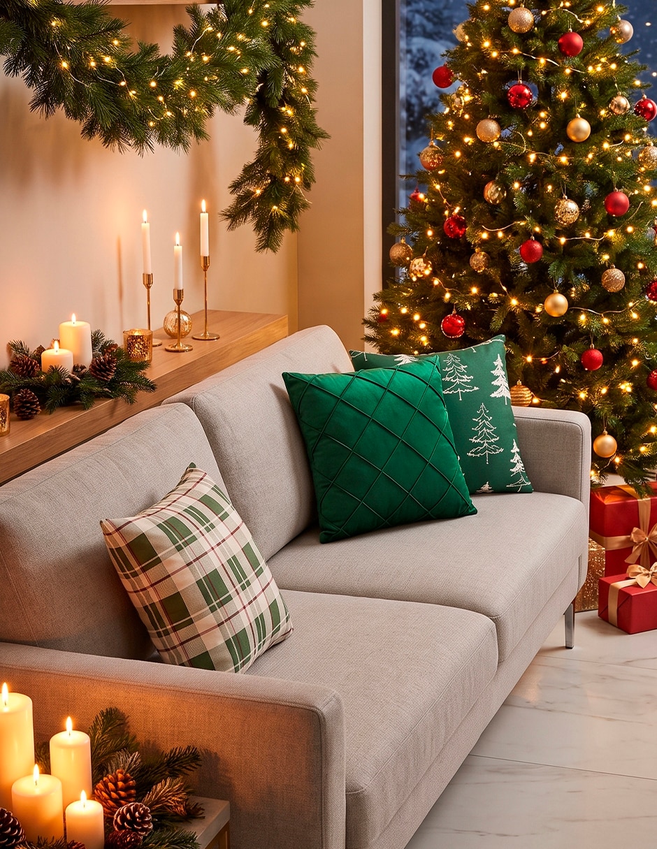 Set de cojín decorativo navideño 4