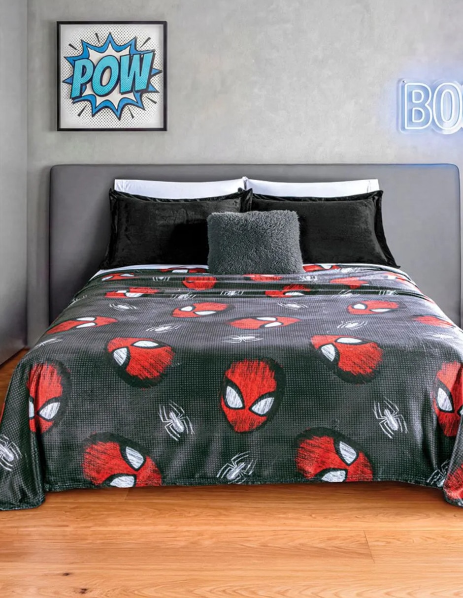 Cobertor marvel spiderman ligero spider man estampado infantil