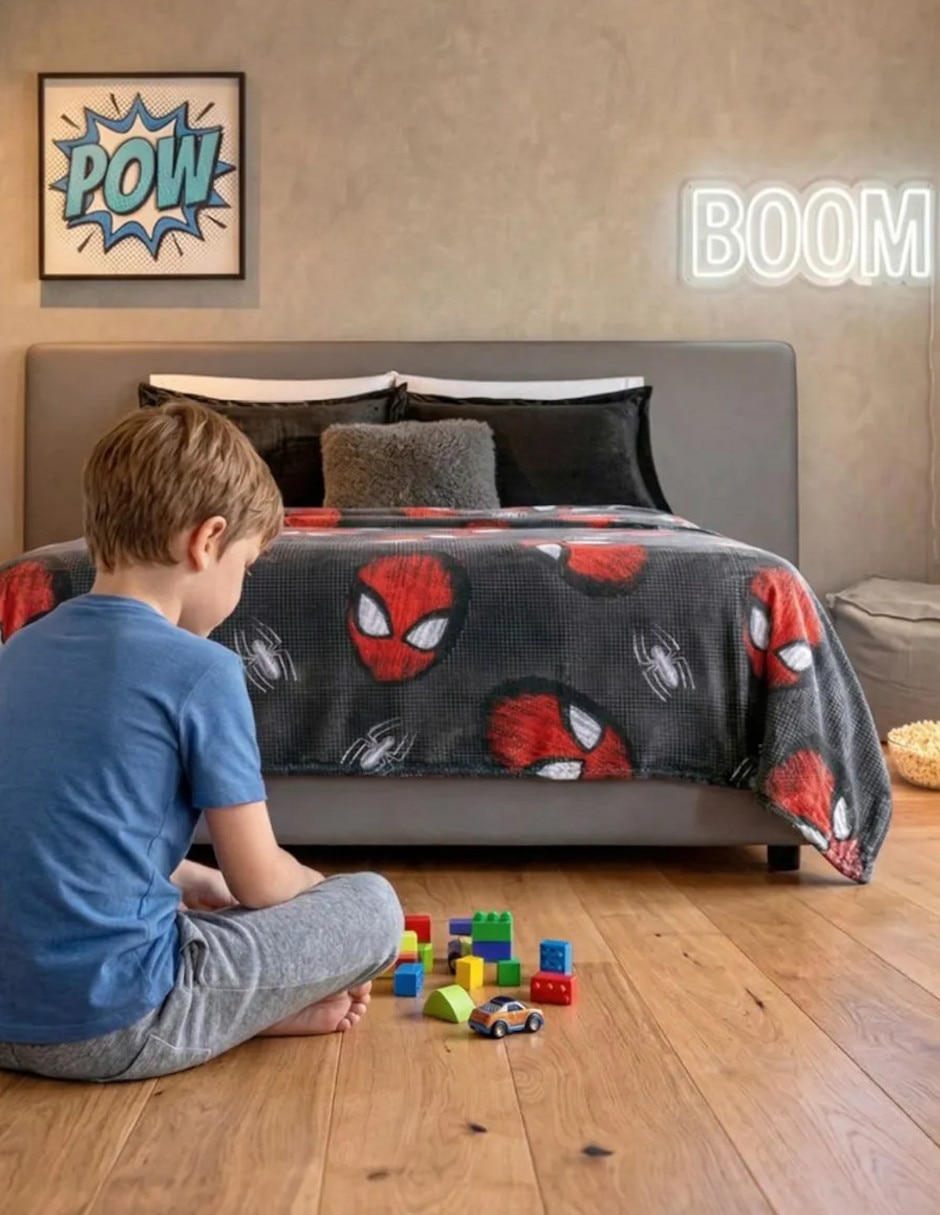 Cobertor marvel spiderman ligero spider man estampado infantil 5