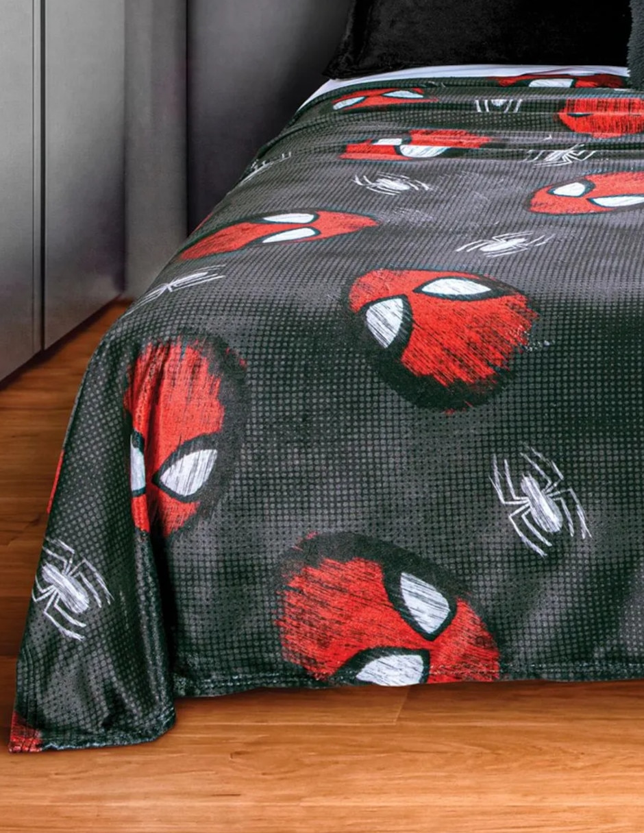 Cobertor marvel spiderman ligero spider man estampado infantil
